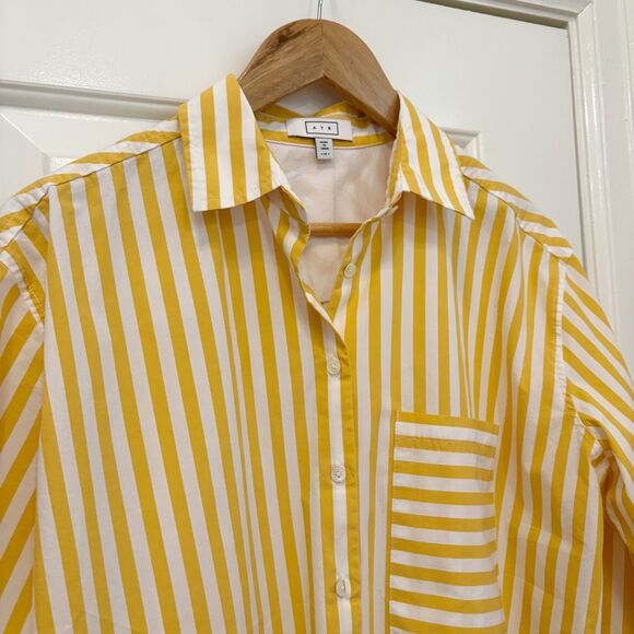 AYR Deep End Buttondown Shirt Size M Yellow Stripe $145.00 - Picture 10 of 12
